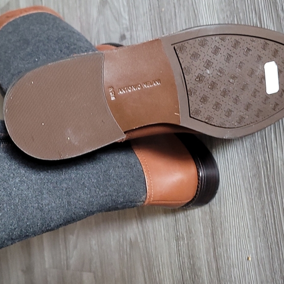 Antonio Melanie brown leather flannel tall boots - Picture 15 of 15